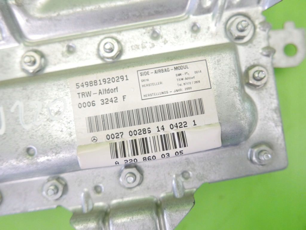 фото №8, Подушка подушка безопасности дверь задняя левая mercedes w220 s400