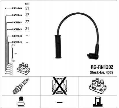 фото №2, Дроти запалювання ngk rc-rn1202 renault megane
