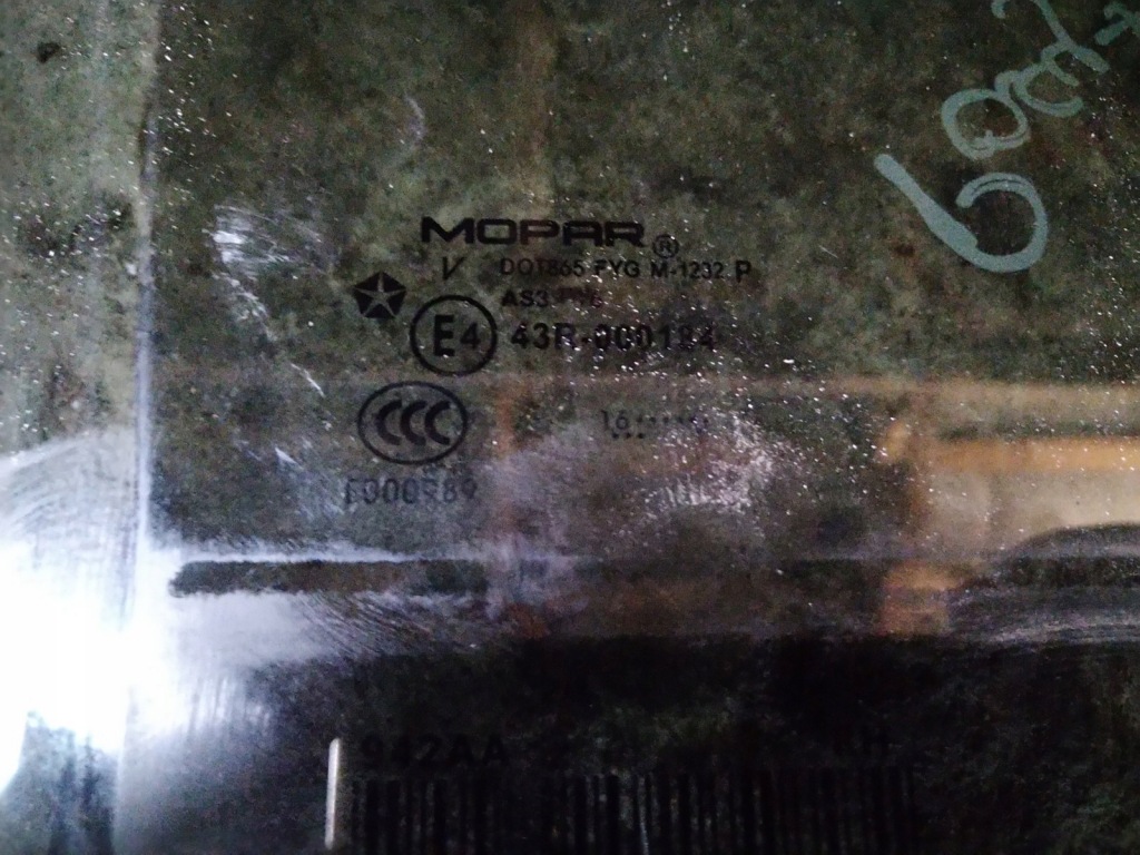 фото №2, Pacifica 2016-2020r скло двері правий задня