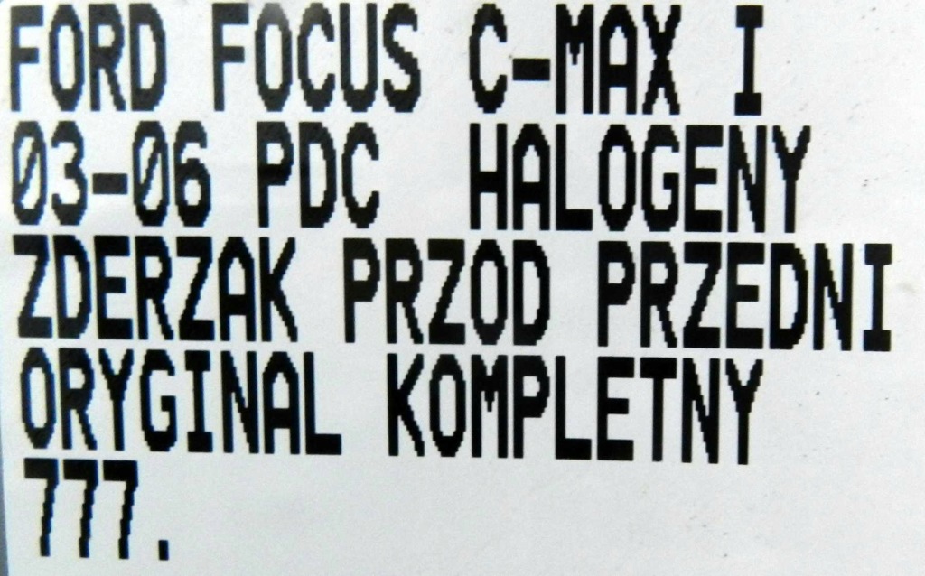 фото №14, 777.zderzak перед передній pdc ford c-max i 03-07