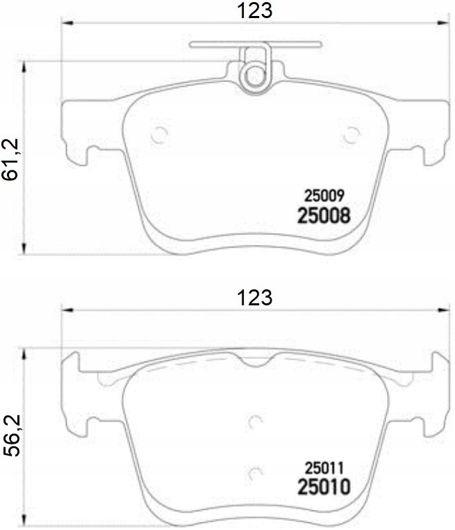 фото №2, Гальмівні колодки brembo p85124 vw t-roc 17r- задня do 272mm