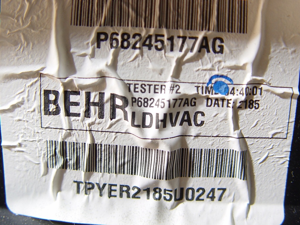 фото №10, Dodge charger 15- отопитель dmuchowa перед