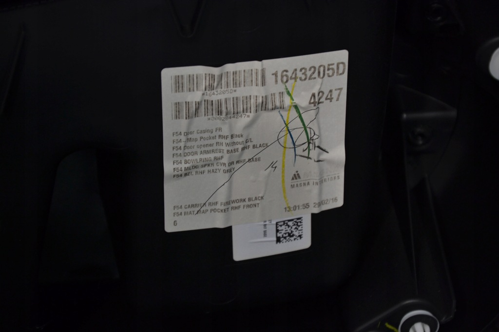 фото №3, Mini clubman f54 обшивка оббивка двері комплектна