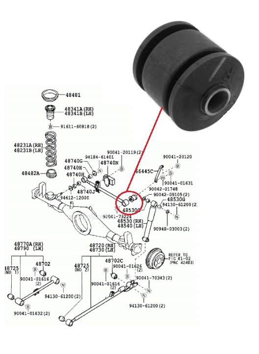 фото №1, Втулка рычага задняя daihatsu terios 1997-2005