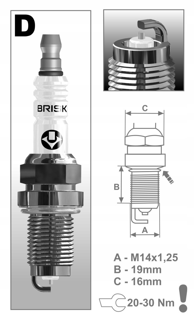 Свеча brisk silver dor15ys 1302 Цена