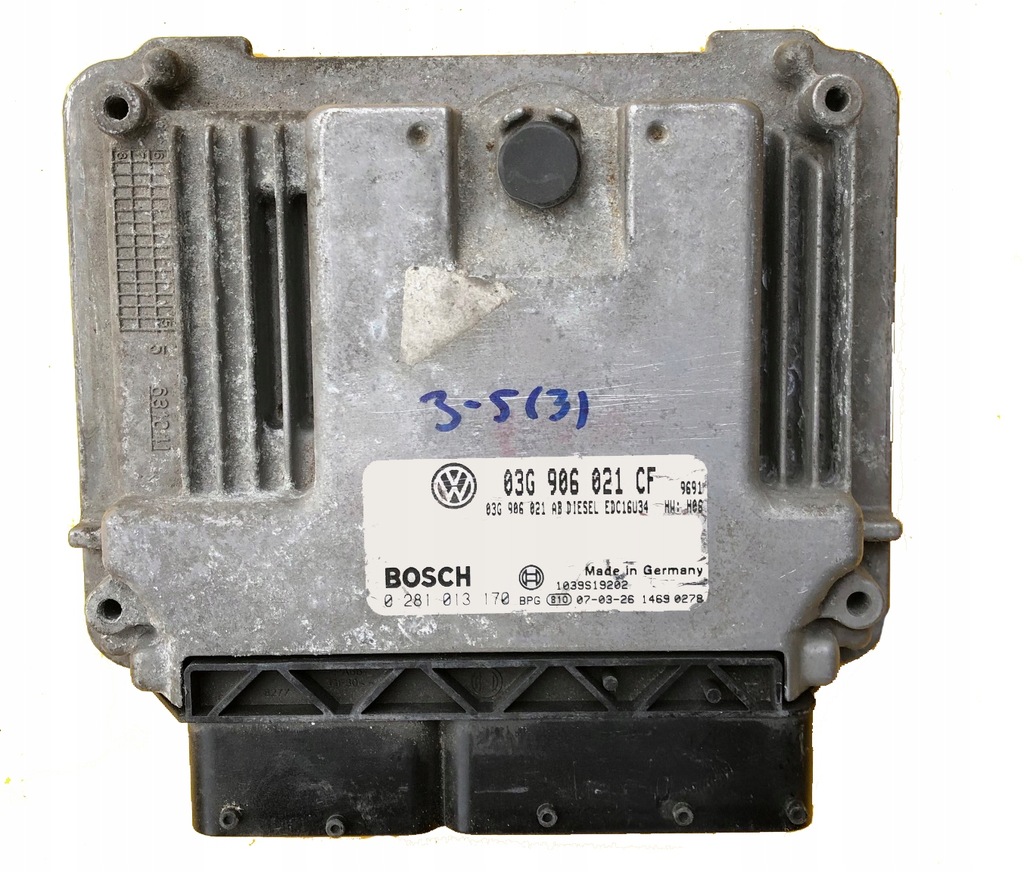 фото №1, Ecu vw eos 2.0tdi 03g906021cf 0281013170