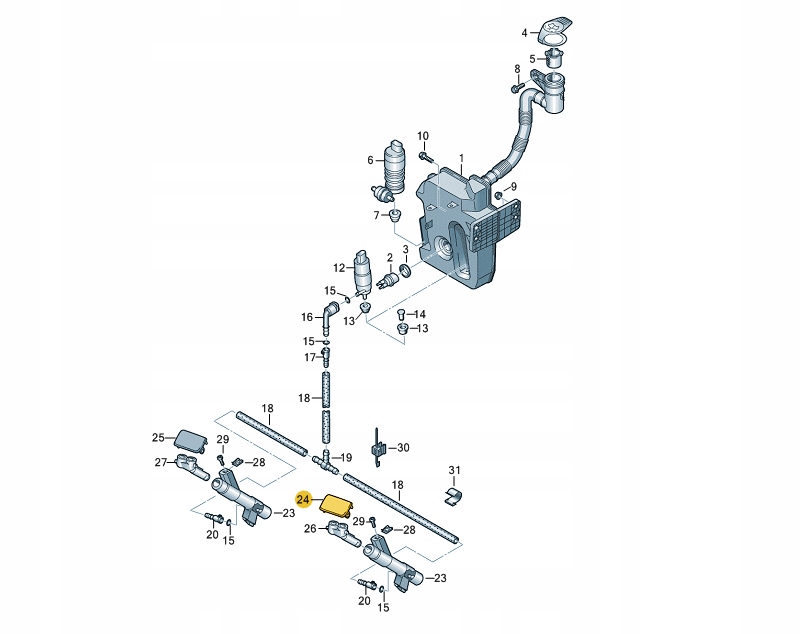 фото №2, Заглушка распылителя vw scirocco r-line левая
