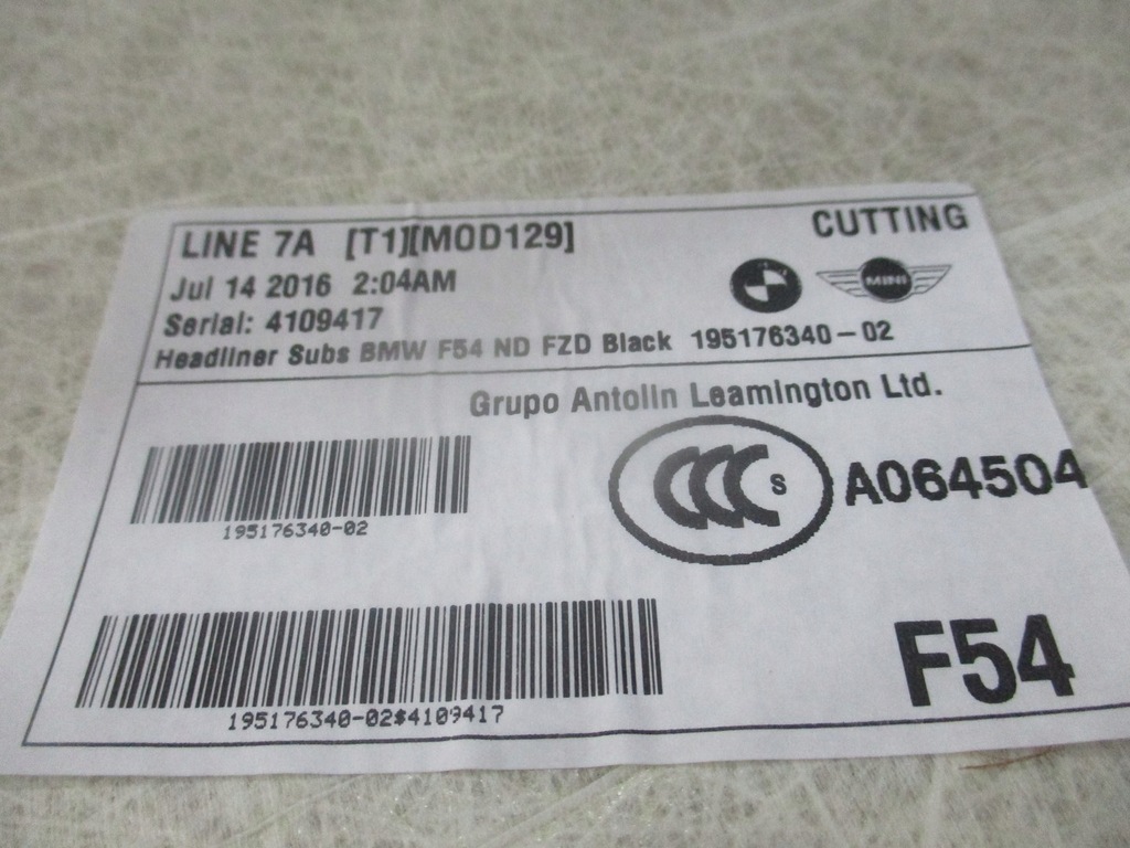 фото №5, 29. стеля mini clubman f54 m-pakiet