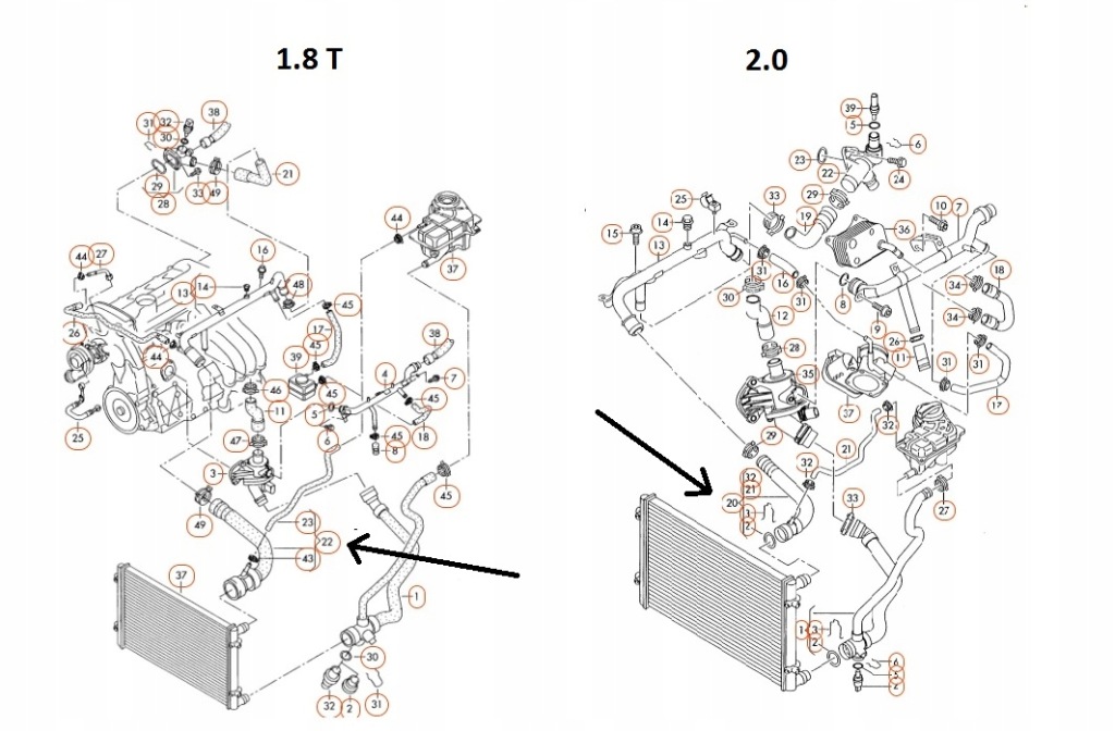 Шланг резиновый системы охлаждение верх audi a4 seat exeo, exeo st 2.0 Недорого