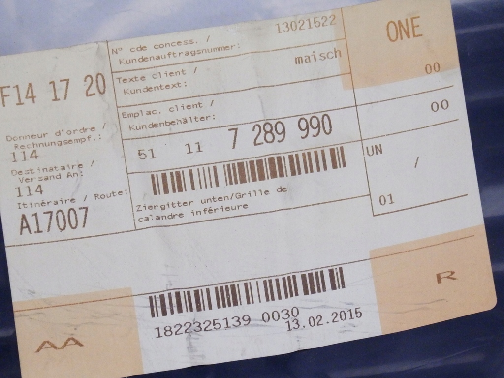 фото №3, Решітка бампера середня mini r55 r56 51117289990