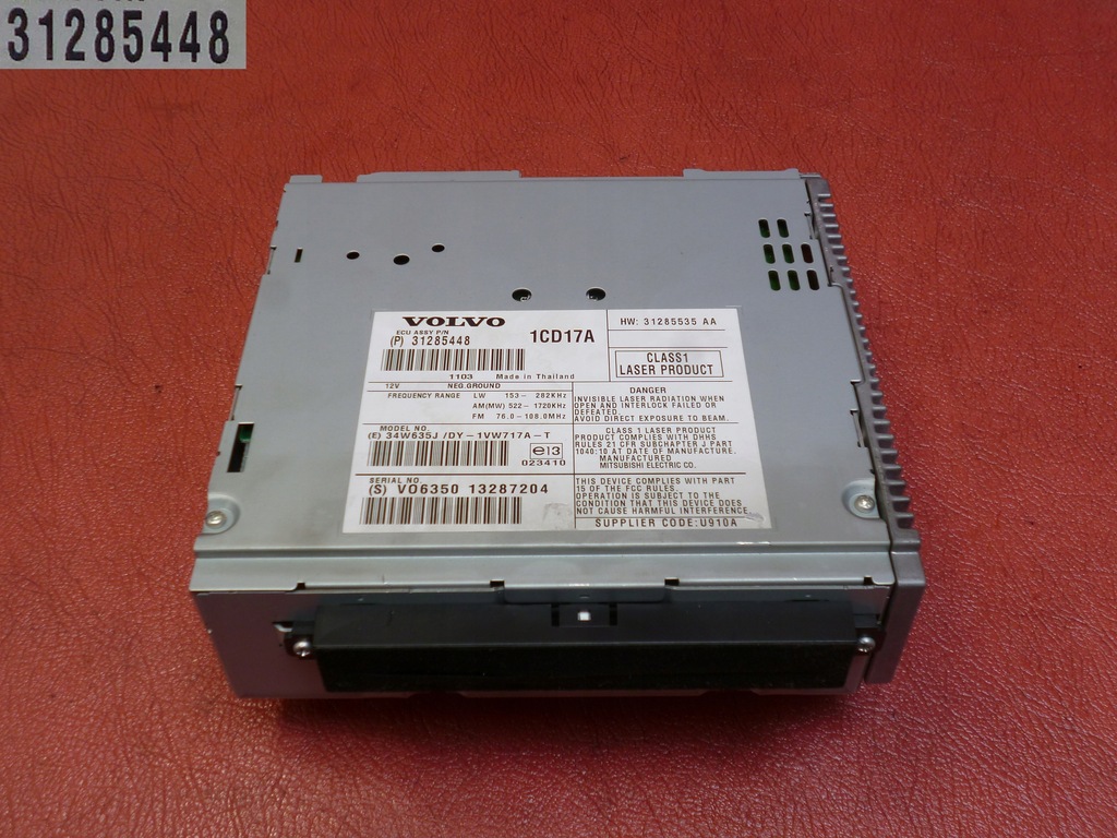 фото №1, Радио cd volvo s40 ii 2.0 d3 31285448 2011r