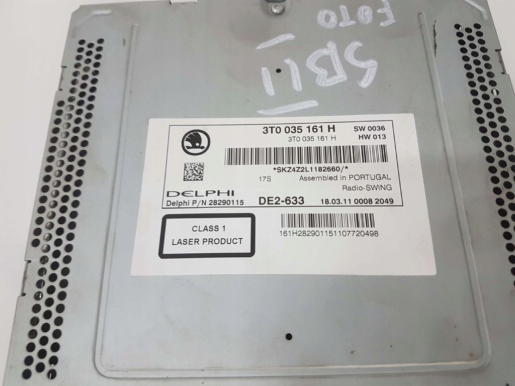 фото №2, Skoda superb ii радио проигрыватель swing 3t0035161h