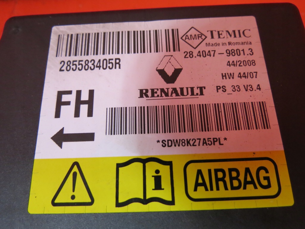 фото №4, Renault megane 3 iii модуль датчик подушка безопасности подушек