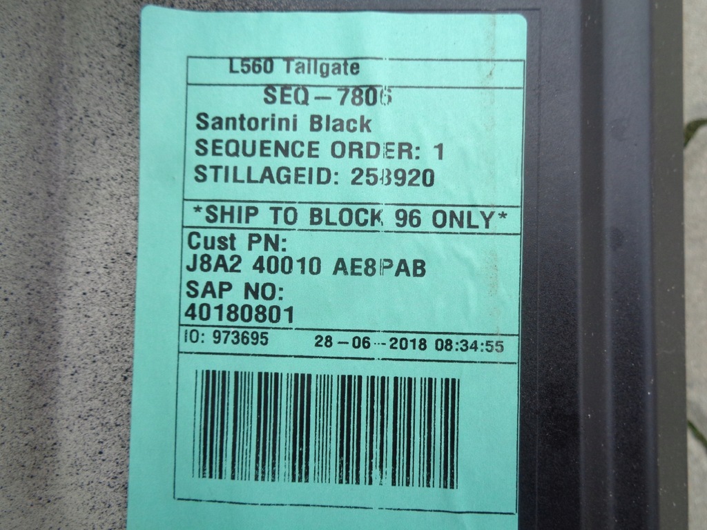 фото №9, Land range rover velar l560 2017- крышка багажника задняя