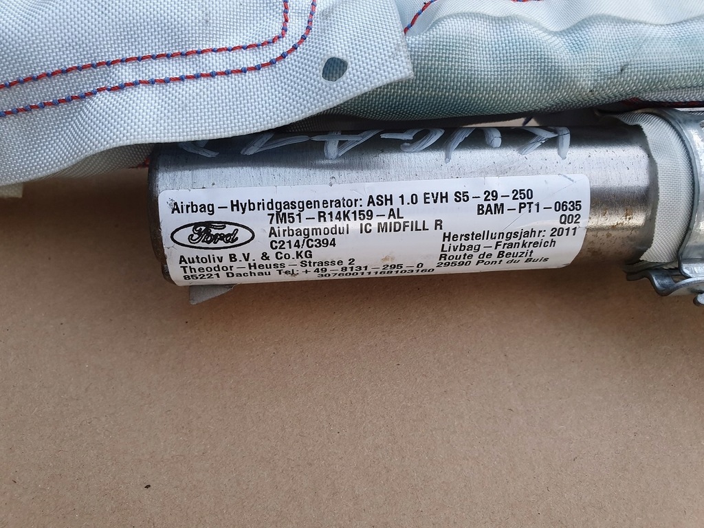 фото №7, Шторка безпеки подушка подушка безпеки ford kuga mk1 08-12r права