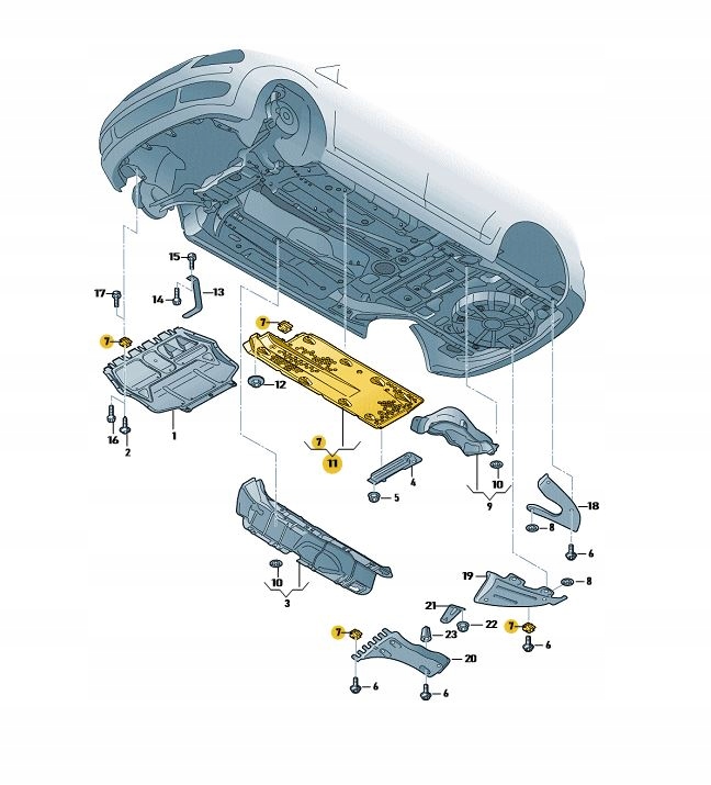 фото №2, Середня нижня захист підвіска skoda rapid - ліва