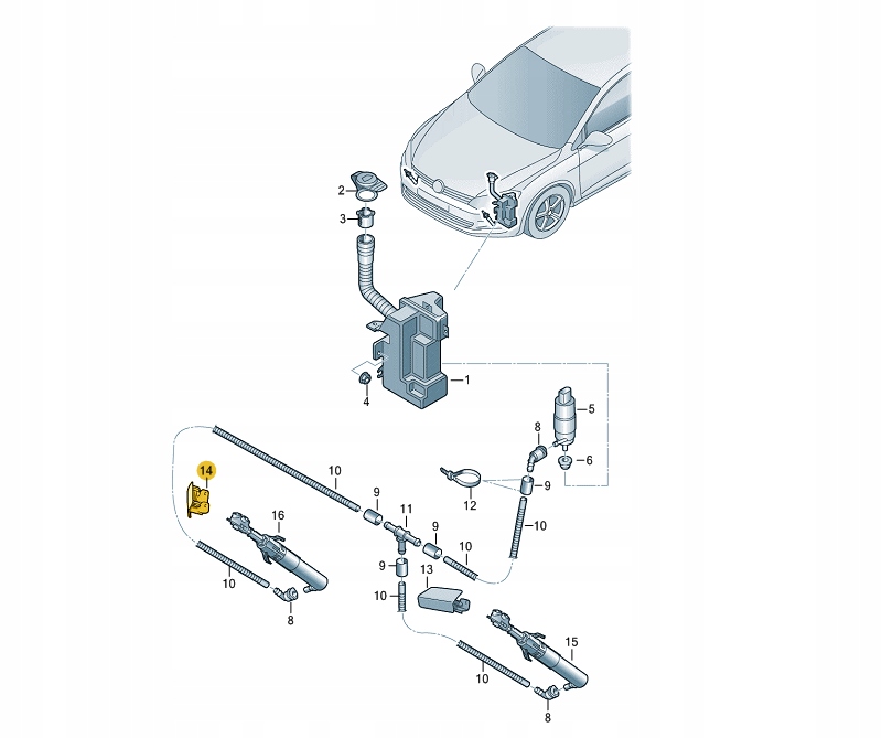 Заглушка омивача vw golf vii r20 p 5g0807938b оригінал wrocław Ціна