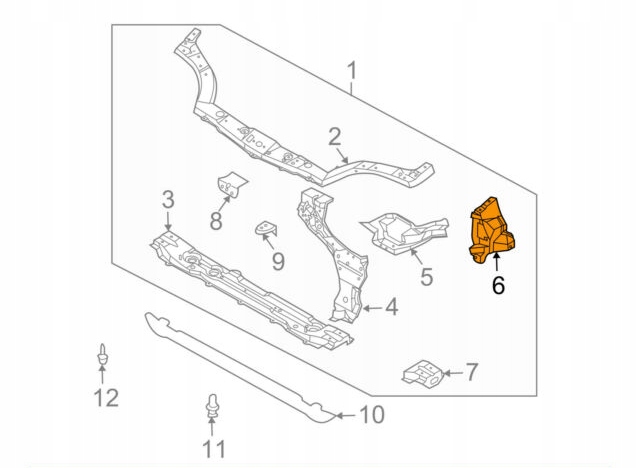 фото №4, Aveo kaleos кронштейн фара лампы левый перед