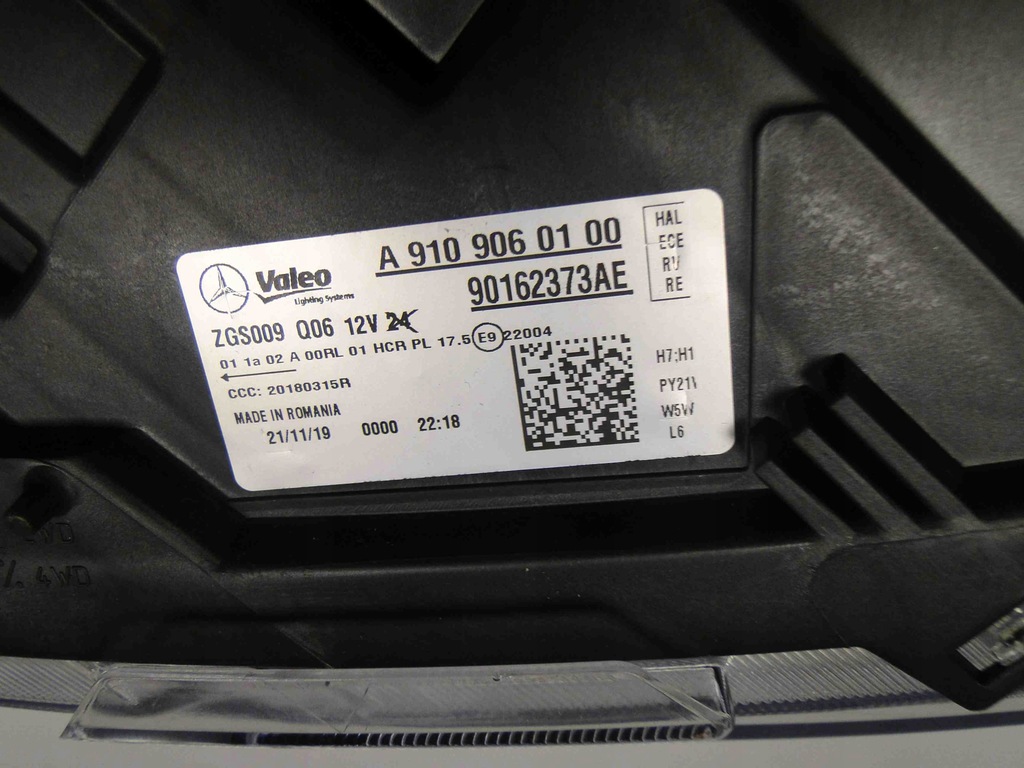 фото №10, Mercedes sprinter 907 910 лампа правая обычная h7