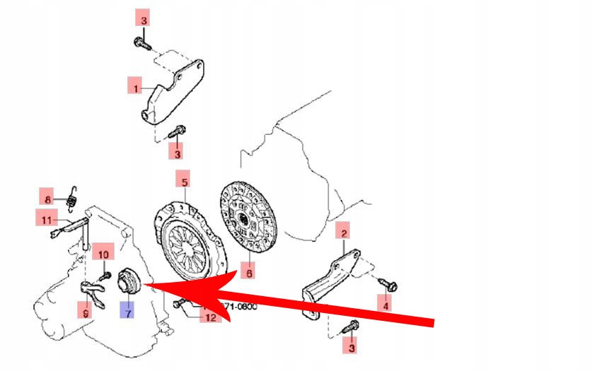 фото №1, Підшипник випускне зчеплення kia pride rio sephia oryg