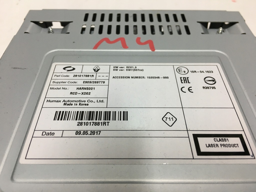 фото №2, Чейнджер cd 281017881r renault megane iv