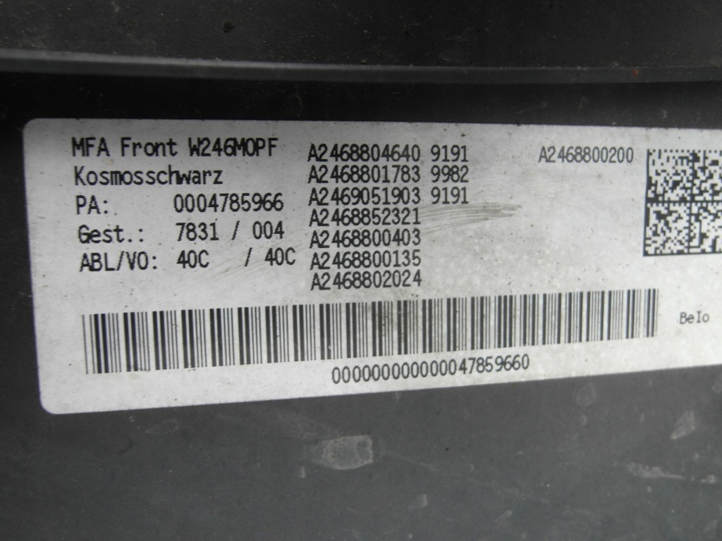 фото №8, Mercedes b w246 бампер перед 246 b kl