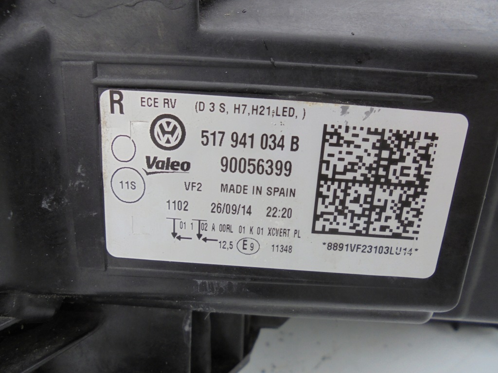 фото №8, Фара ксенон led правый vw golf 7 sportsvan