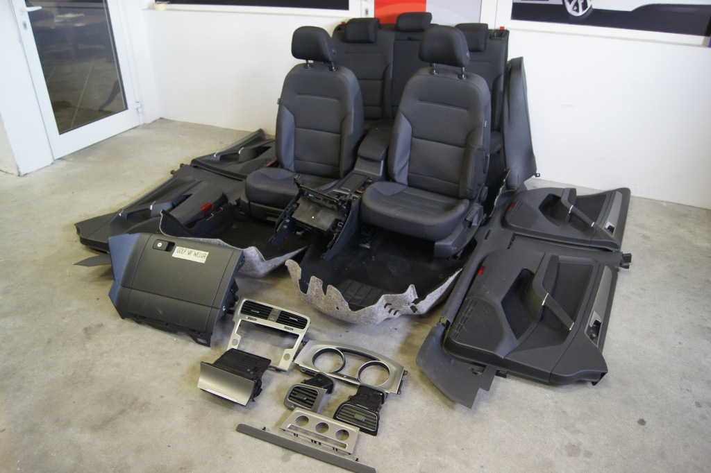 фото №3, Gd golf vii велюр салон сиденья заднее сиденье обивка