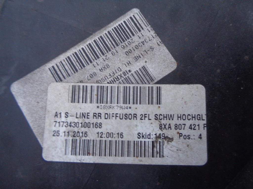 Audi a1 s line s1 8xa спойлер диффузор бампер Недорого
