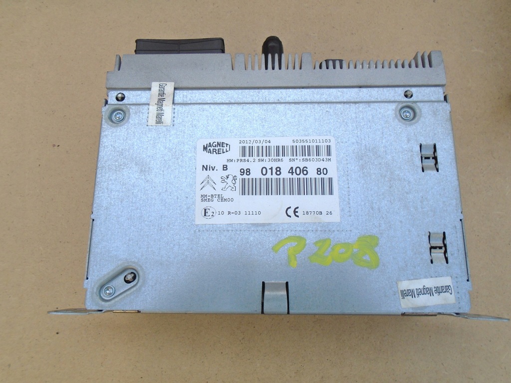 фото №3, Peugeot 208 радіо cd дисплей 9801840680