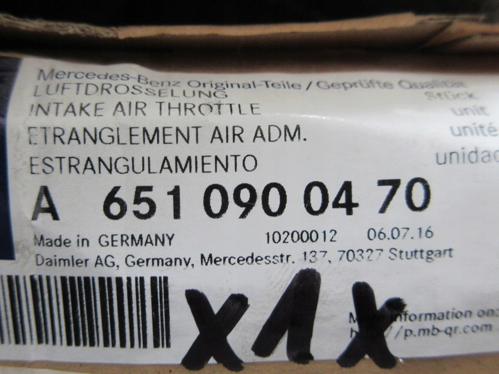 фото №5, Mercedes sprinter cdi дроссельная заслонка a6510900470