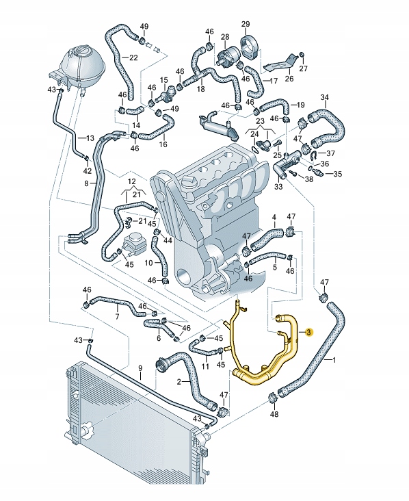 фото №9, Труба водяная магистраль vw crafter 2.5 tdi 076121065