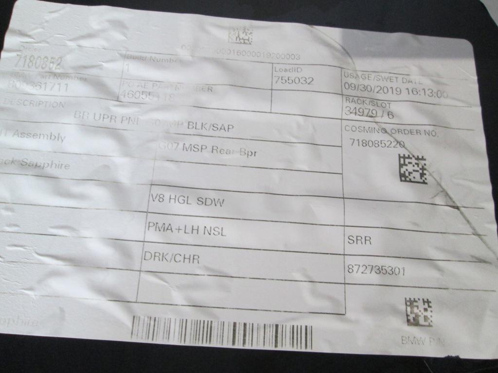 фото №15, Bmw x7 g07 m-pakiet бампер накладка задня mpakiet