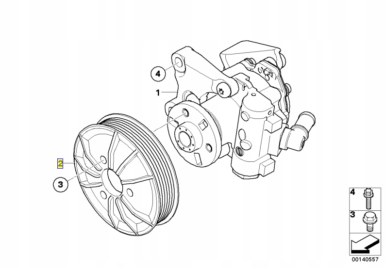 фото №1, Bmw оригинальный номер 32427537862 шкив, насос усилителя