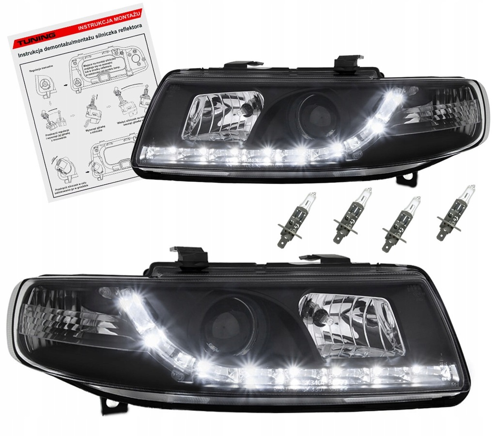 фото №1, Seat toledo 1m 99-04 лампы фары black led h1