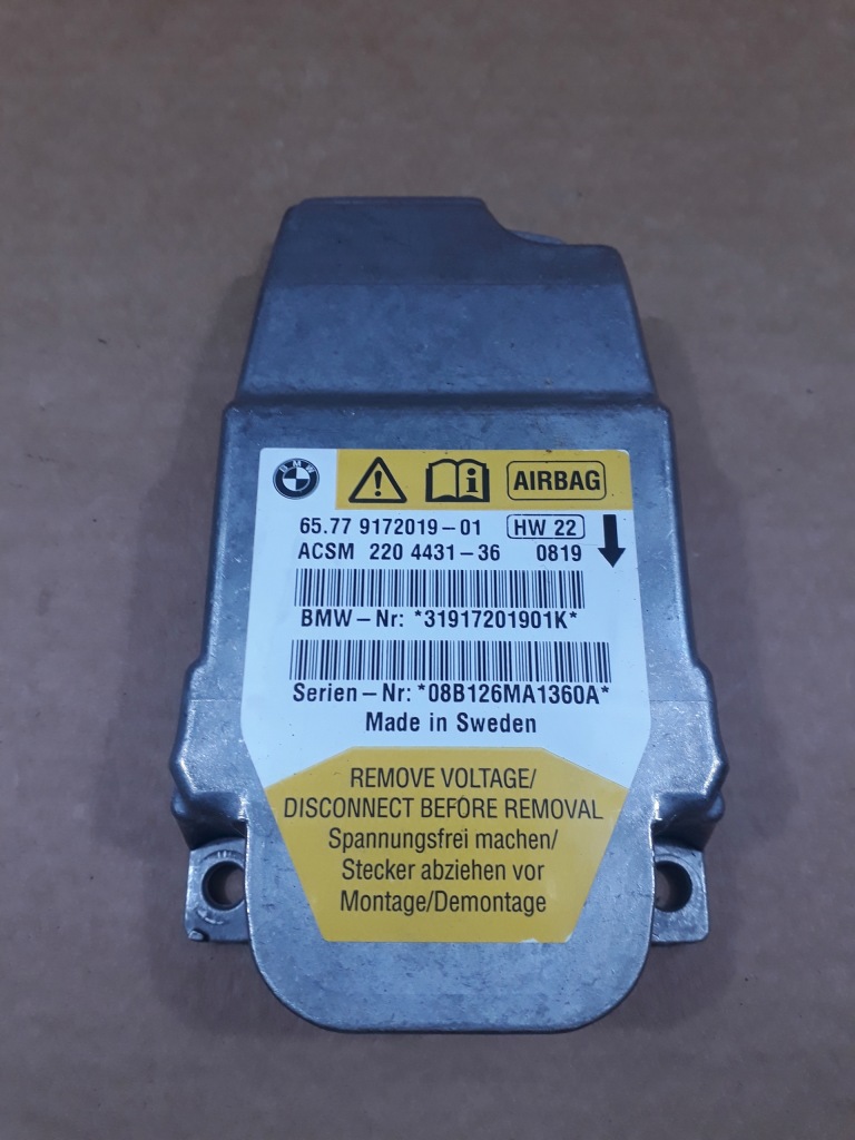 фото №1, Bmw e60 e61 модуль датчик подушка безопасности 9172019