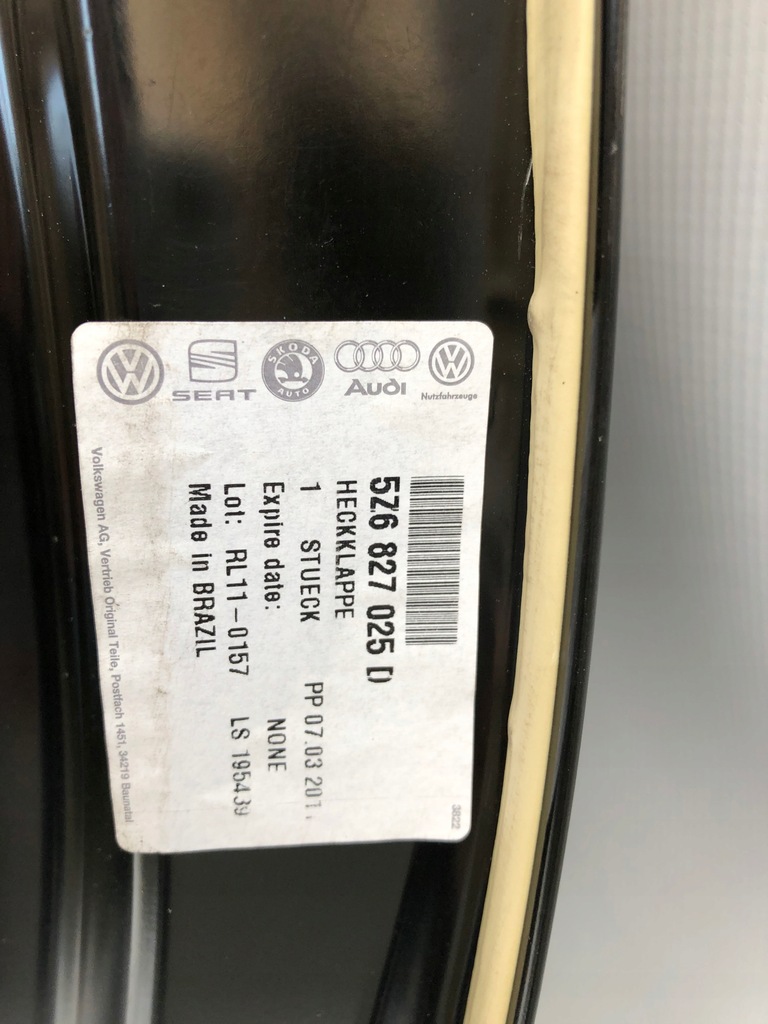 фото №6, Nowa кришка багажника багажника vw fox оригінал 5z6827025d