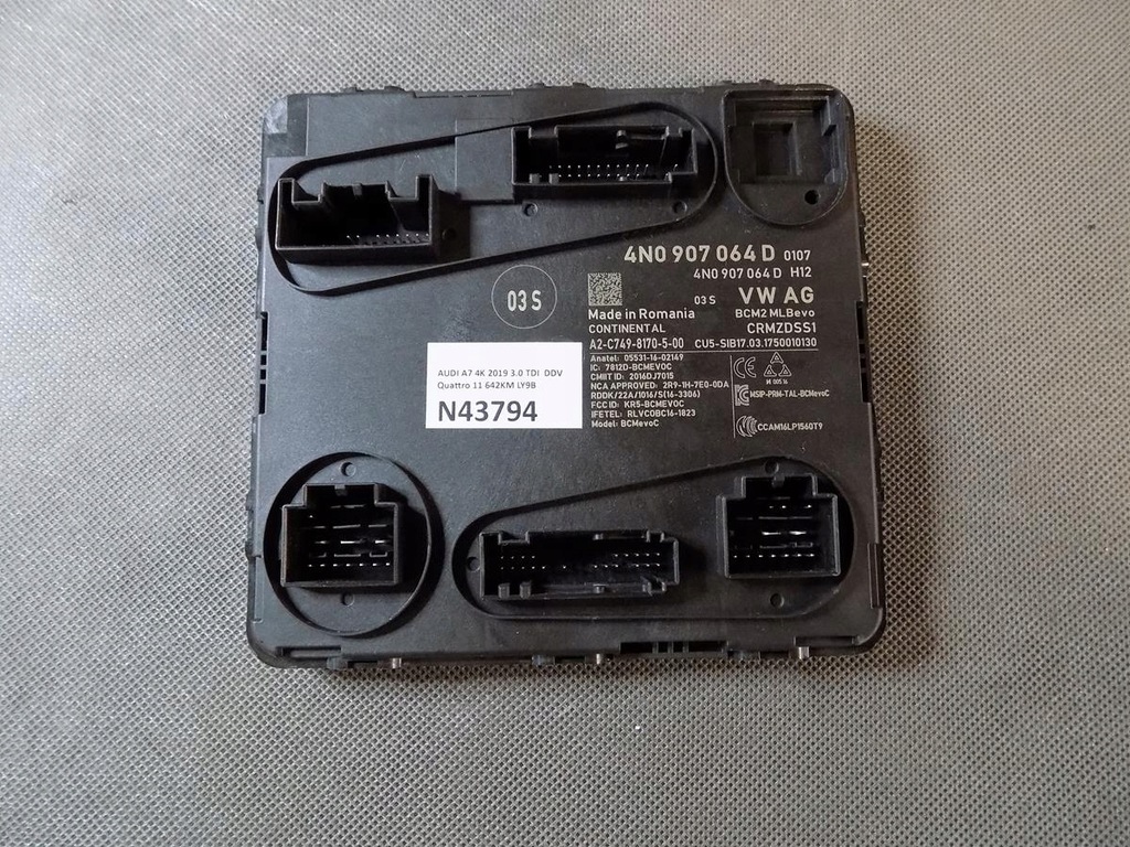фото №1, Audi a7 4k модуль комфорта bcm 4n0907064d