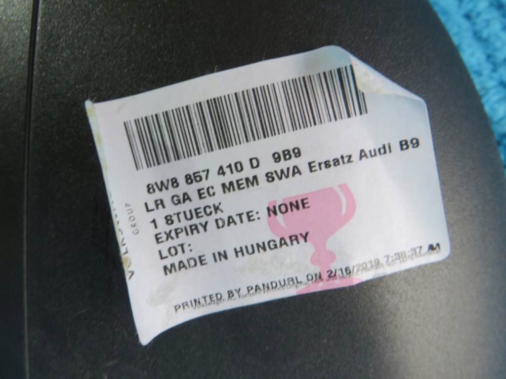 фото №8, Audi a5 8w8 дзеркало праве 14 pin