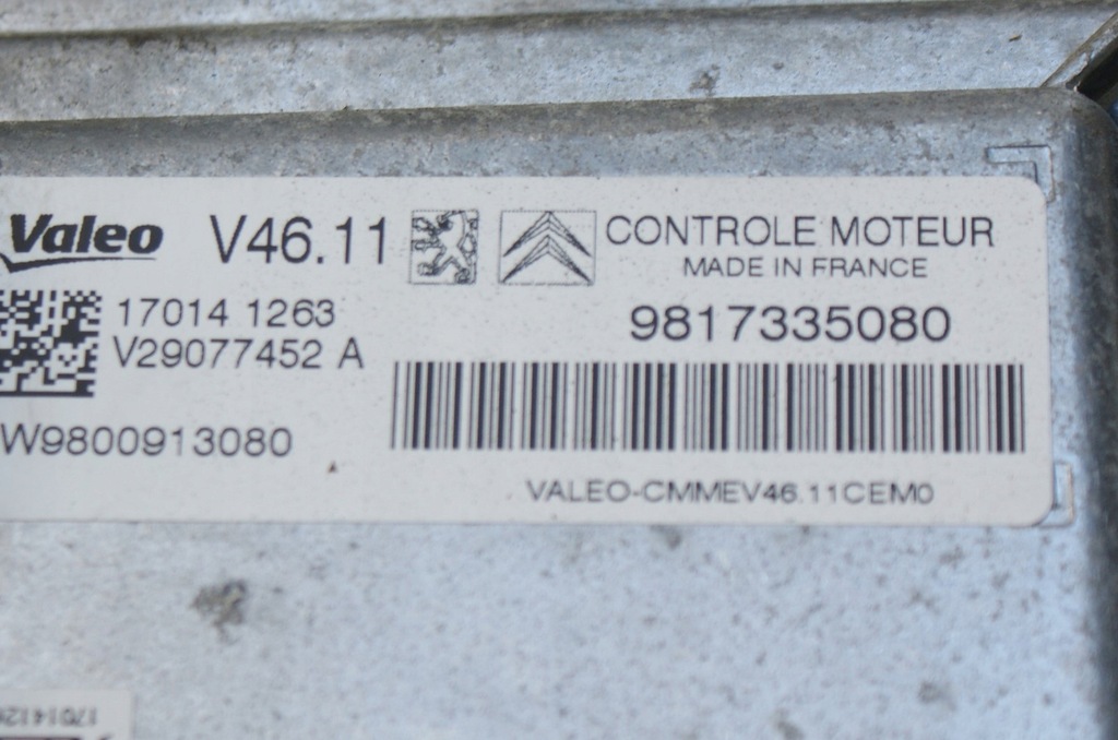 фото №5, Citroen c3 iii 1.2vti бортовой компьютер замок зажигания набор