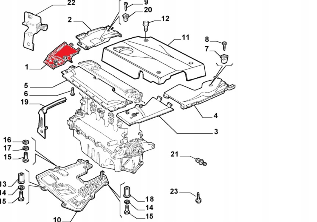 фото №4, Alfa romeo 166 v1 захист двигуна верхній перед права