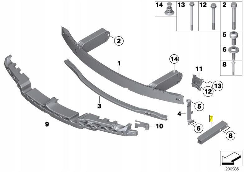 фото №1, Bmw зона деформации левая f12 f13 f06