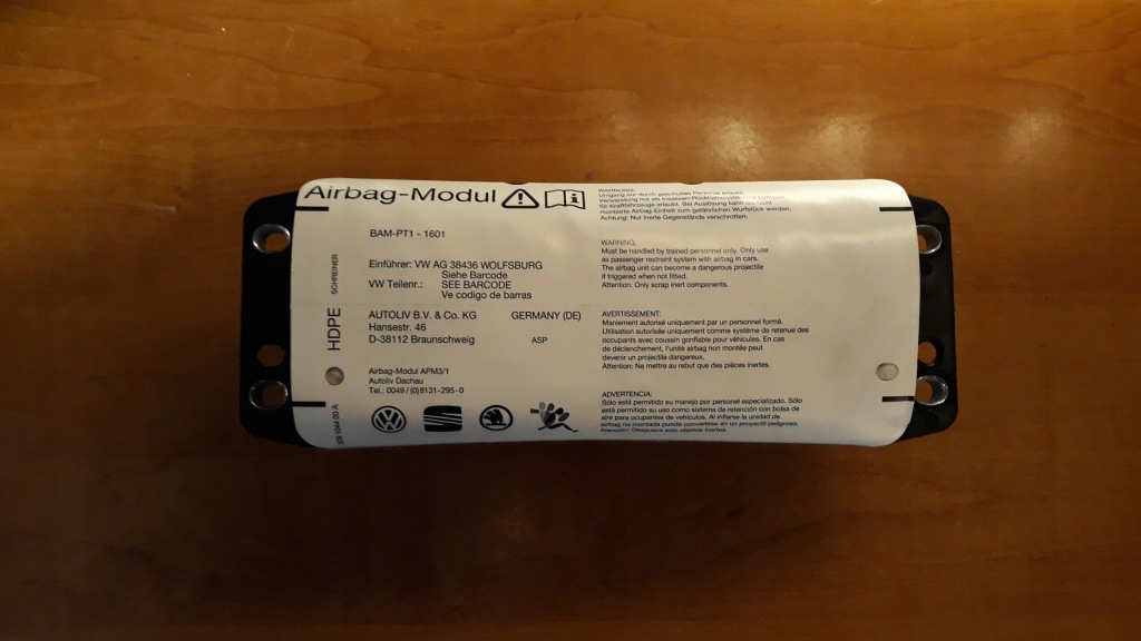 фото №1, Подушка подушка безпеки пасажира vw eos tiguan оригінал