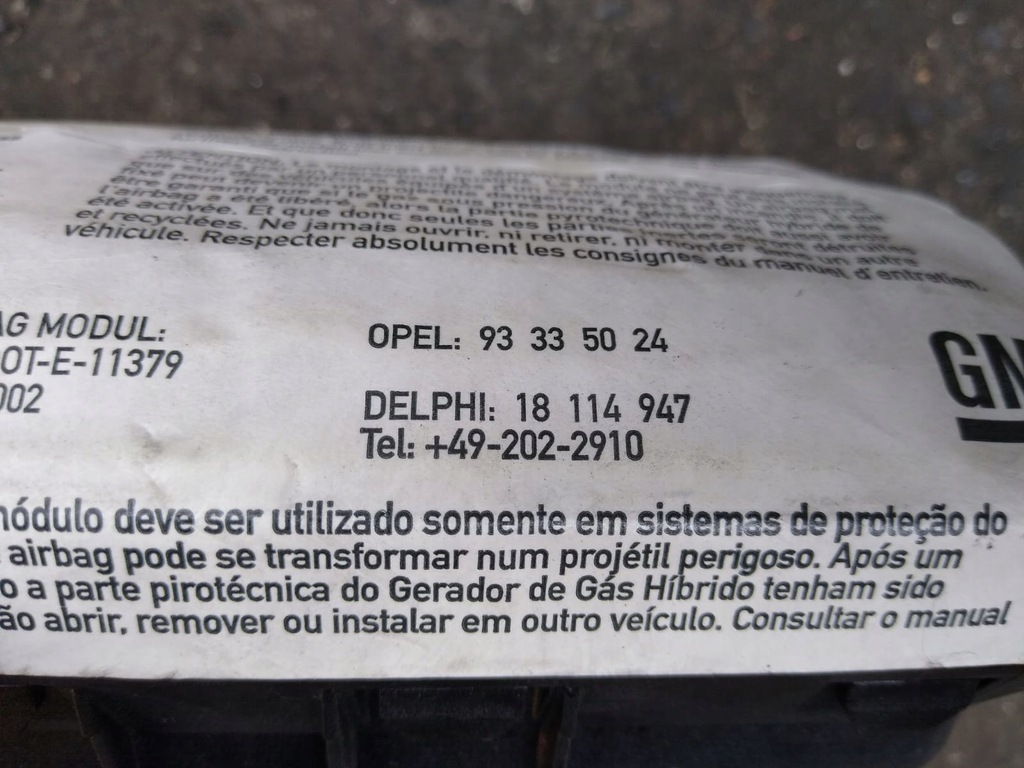 фото №7, Meriva a консоль приборная панель подушки безопасности подушка безопасности датчик