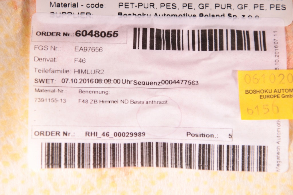 фото №5, Bmw x1 f48 - стеля czarna m-pakiet комплект