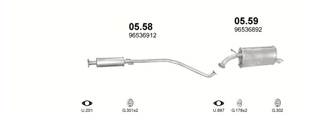 фото №4, Гаситель конечный chevrolet aveo kalos. 05.59