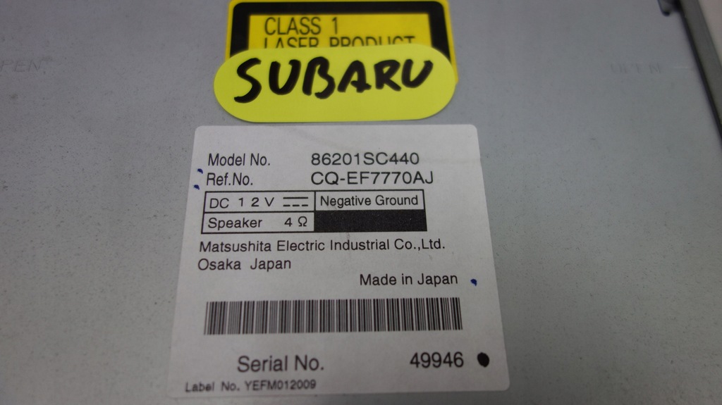 фото №4, Subaru forester радіо зчитувач 86201sc440
