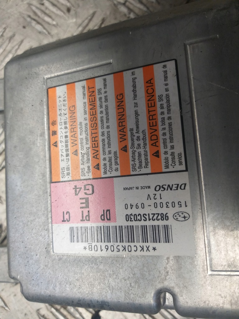 фото №5, Подушка безопасности водителя пассажира ремни датчик forester iii