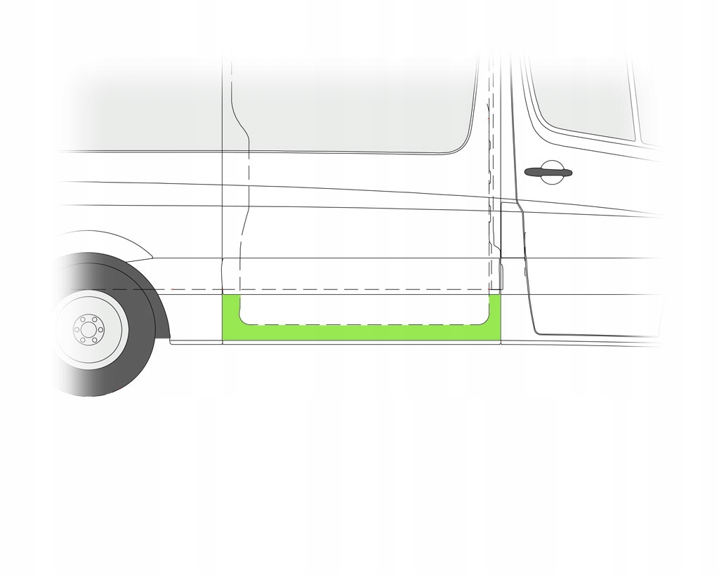 фото №2, Sprinter w906 crafter поріг ремкомплект поріг двері