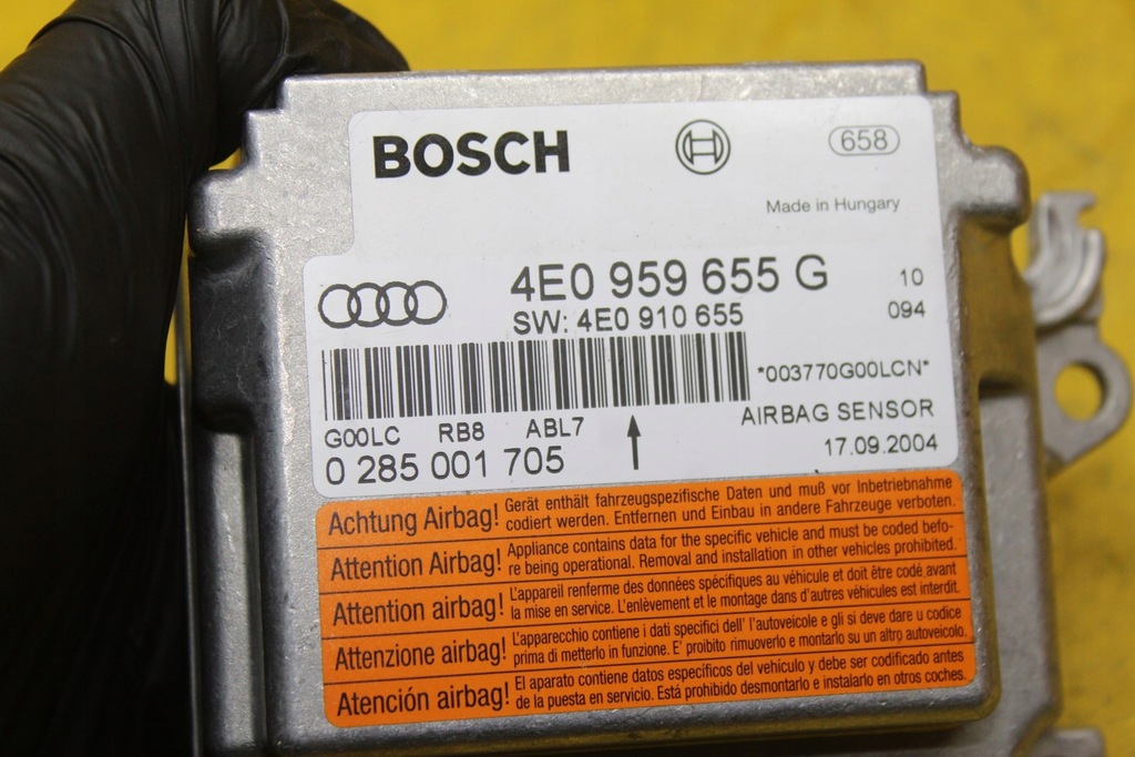 фото №5, Датчик подушка безпеки audi a8 d3 4.0 tdi 4e0959655g